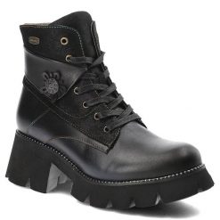 Czarne Botki Laura Vita Eleganckie Obuwie Na Jesień. Czarne botki Laura Vita, na jesień, bez wzorów, ze skóry, bez obcasa, bez zapięcia. Za 489.00 zł.