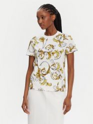 Versace Jeans Couture T-Shirt 78HAH613 Biały Regular Fit. Białe t-shirty Versace Jeans Couture, xs, bez wzorów, z bawełny, bez kołnierzyka, bez ramiączek. Za 359.99 zł.