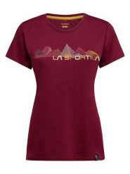 LA SPORTIVA Koszulka "Peaks" w kolorze bordowym rozmiar: L. Czerwone bluzki La Sportiva, l, bez wzorów, z bawełny, bez kołnierzyka, bez ramiączek. Za 131.45 zł.