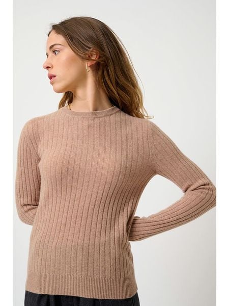 AUTHENTIC CASHMERE Kaszmirowy sweter "Bella" w kolorze karmelowym rozmiar: L. Brązowe swetry AUTHENTIC CASHMERE, l, bez wzorów, z kaszmiru, bez ramiączek. Za 352.43 zł.