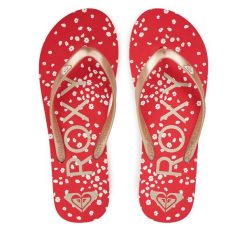 Japonki Roxy. Żółte klapki Roxy, bez wzorów, bez obcasa. Za 59.99 zł.