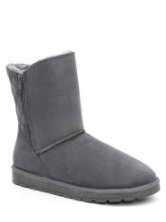 ISLAND BOOT Kozaki zimowe "Zasha" w kolorze antracytowym rozmiar: 38. Czarne kozaki Island Boot, na zimę, z materiału, bez obcasa, bez zapięcia. Za 162.87 zł.