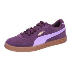 Zamszowe buty sportowe Puma Club II Era. Fioletowe obuwie sportowe Puma, z zamszu, bez zapięcia. Za 289.80 zł.