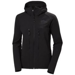 Damska kurtka narciarska Helly Hansen Odin Pro Shield. Czarne kurtki narciarskie Helly Hansen, bez wzorów, bez kaptura, narciarskie. Za 929.00 zł.
