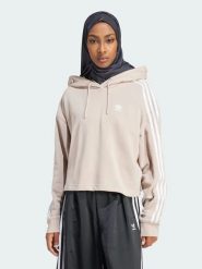 Adidas Bluza w kolorze beżowym rozmiar: S. Brązowe bluzy Adidas, s, bez wzorów, z kapturem. Za 131.12 zł.