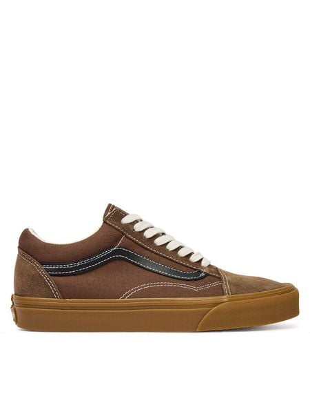 Vans Tenisówki Old Skool VN000Z90FST1 Brązowy. Brązowe trampki Vans, bez wzorów, z materiału, bez zapięcia. Za 399.99 zł.