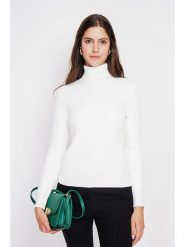 ASSUILI Golf w kolorze białym rozmiar: 38. Białe golfy Assuili, bez wzorów, bez ramiączek. Za 152.98 zł.