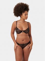 Bluebella Figi brazylijskie Leonora 42205 Czarny. Czarne figi BlueBella, bez wzorów, z syntetyku. Za 69.99 zł.