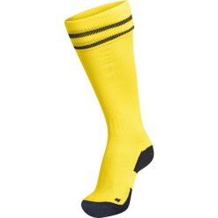 Getry piłkarskie dla dorosłych Hummel Element Football Sock. Brązowe legginsy sportowe Hummel, bez wzorów, do piłki nożnej. Za 38.00 zł.