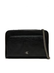 Calvin Klein Jeans Torebka Utility Dbl Zip Camera Bag25 K60K613046 Czarny. Czarne listonoszki Calvin Klein Jeans, bez wzorów, z jeansu, bez dodatków. Za 309.99 zł.
