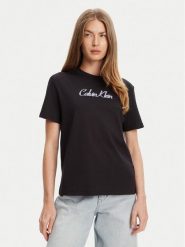 Calvin Klein Jeans T-Shirt Classic Logo LV047C854G Czarny Regular Fit. Czarne t-shirty Calvin Klein Jeans, xl, bez wzorów, z bawełny, bez kołnierzyka, bez ramiączek. Za 159.99 zł.