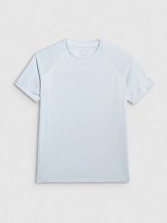 4F Koszulka sportowa w kolorze błękitnym rozmiar: M. Niebieskie koszulki sportowe 4f, bez wzorów, z materiału, bez ramiączek, outdoorowe. Za 55.95 zł.