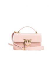 Pinko Skórzana torebka w kolorze jasnoróżowym - 27 x 17 x 9 cm rozmiar: onesize. Różowe torby na ramię Pinko, z aplikacjami, z materiału, przez ramię, bez dodatków. Za 1,212.45 zł.