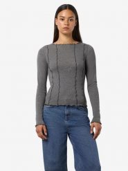 Noisy may Koszulka w kolorze szarym rozmiar: XL. Szare bluzki Noisy may, xl, bez wzorów, z bawełny, bez kołnierzyka, bez ramiączek. Za 70.41 zł.