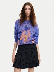Desigual Sweter Pensee Lacroix 24WWJF52 Fioletowy Regular Fit. Fioletowe swetry Desigual, m, bez wzorów, z syntetyku, bez ramiączek. Za 369.99 zł.