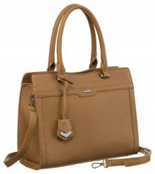 Shopperka damska Rovicky R-072-02 beżowa. Brązowe shopper ROVICKY, bez wzorów, ze skóry ekologicznej, klasyczne, bez dodatków. Za 117.80 zł.