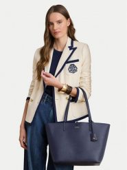 LAUREN RALPH LAUREN Torebka 431795329077 Granatowy. Niebieskie shopper Lauren Ralph Lauren, bez wzorów, ze skóry, bez dodatków. Za 671.99 zł.