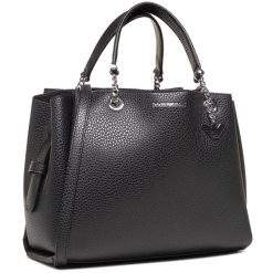 Torebka Emporio Armani. Czarne torebki klasyczne Emporio Armani, bez wzorów, bez dodatków. Za 639.99 zł.