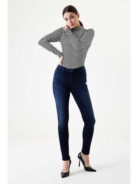 Garcia Dżinsy - Skinny fit - w kolorze granatowym rozmiar: W29. Niebieskie jeansy Garcia, z aplikacjami. Za 173.99 zł.