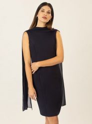 APART Sukienka w kolorze granatowym rozmiar: 44. Niebieskie sukienki Apart, bez wzorów, bez kołnierzyka, bez ramiączek, mini. Za 267.92 zł.