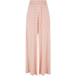 Damskie spodnie z wiskozy Urban Classics. Czerwone spodnie dresowe Urban Classics, bez wzorów, z wiskozy. Za 160.50 zł.