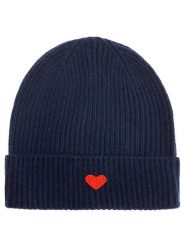 Zwillingsherz Kaszmirowa czapka beanie w kolorze granatowym rozmiar: onesize. Niebieskie czapki Zwillingsherz, bez wzorów, z kaszmiru. Za 241.56 zł.