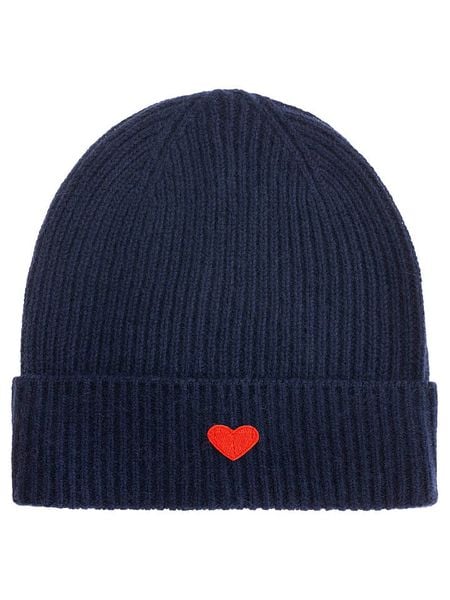 Zwillingsherz Kaszmirowa czapka beanie w kolorze granatowym rozmiar: onesize. Niebieskie czapki Zwillingsherz, bez wzorów, z kaszmiru. Za 164.92 zł.