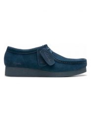 Clarks Skórzane trzewiki "Wallabee" w kolorze granatowym rozmiar: 39. Niebieskie półbuty sznurowane Clarks, bez wzorów, ze skóry, eleganckie, bez obcasa, bez zapięcia. Za 325.79 zł.