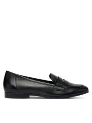Caprice Lordsy 9-24200-44 Czarny. Czarne lordsy Caprice, bez wzorów, ze skóry, bez obcasa, bez zapięcia. Za 273.99 zł.
