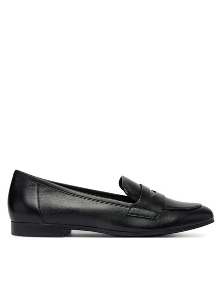 Caprice Lordsy 9-24200-44 Czarny. Czarne lordsy Caprice, bez wzorów, ze skóry, bez obcasa, bez zapięcia. Za 273.99 zł.