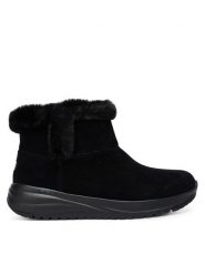 Skechers Botki On-The-Go Stellar 144775/BBK Czarny. Czarne botki Skechers, bez wzorów, ze skóry, bez obcasa, na płaskiej podeszwie, bez zapięcia. Za 449.99 zł.