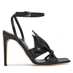 Sandały Elisabetta Franchi. Czarne sandały Elisabetta Franchi, bez wzorów, bez obcasa, na szpilce, bez zapięcia. Za 2,059.00 zł.