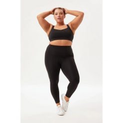 Damskie legginsy 7/8 Girlfriend Collective Float High-Rise. Czarne legginsy GIRLFRIEND COLLECTIVE, bez wzorów. Za 389.50 zł.