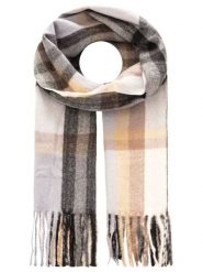 Zwillingsherz Szal w kolorze beżowo-brązowo-szarym rozmiar: onesize. Brązowe szaliki Zwillingsherz, bez wzorów, z materiału. Za 134.85 zł.