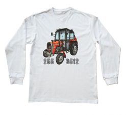 Massey Ferguson — bluzka z długim rękawem. Białe bluzki nikiniki, s, bez wzorów, z bawełny, bez kołnierzyka, bez ramiączek. W wyprzedaży za 75.65 zł.