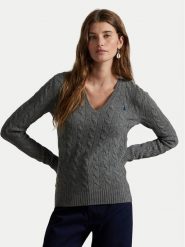 Polo Ralph Lauren Sweter 211971866500 Szary Slim Fit. Szare swetry Polo Ralph Lauren, m, bez wzorów, z wełny, bez ramiączek. Za 989.99 zł.