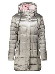 Geographical Norway Płaszcz pikowany "Bulli" w kolorze szarym rozmiar: S. Szare płaszcze Geographical Norway, s, bez wzorów, bez kaptura. Za 214.70 zł.