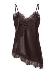 ONLY Top w kolorze brązowym rozmiar: XL. Brązowe topy Only, xl, bez wzorów, z koronki, z asymetrycznym kołnierzem, bez ramiączek. Za 109.95 zł.