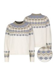 Eight2Nine Sweter w kolorze kremowo-błękitnym rozmiar: XL. Brązowe swetry Eight2Nine, xl, bez wzorów, ze splotem, bez ramiączek. Za 167.28 zł.