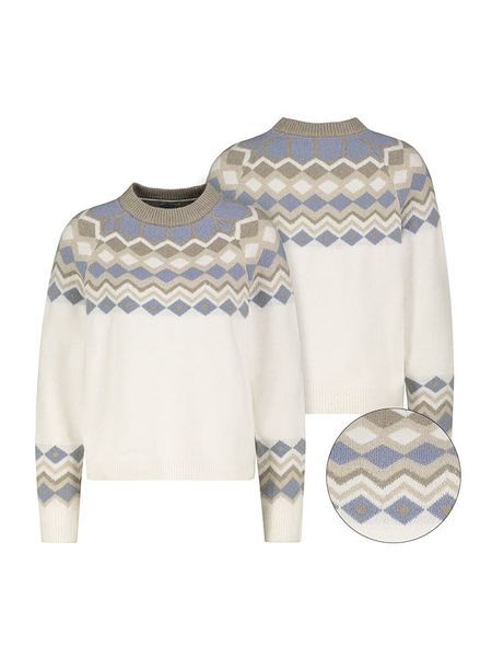 Eight2Nine Sweter w kolorze kremowo-błękitnym rozmiar: XL. Brązowe swetry Eight2Nine, xl, bez wzorów, ze splotem, bez ramiączek. Za 153.71 zł.