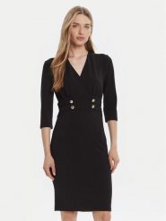 Rinascimento Sukienka koktajlowa CFC0126151003 Czarny Slim Fit. Czarne sukienki Rinascimento, xs, bez wzorów, z syntetyku, wizytowe, bez kołnierzyka, bez ramiączek. Za 579.99 zł.