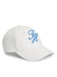 Tommy Hilfiger Czapka z daszkiem Logo Embroidery Baseball Cap AW0AW18338 Biały. Białe czapki TOMMY HILFIGER, bez wzorów, z bawełny. Za 209.99 zł.