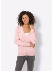 Heine Kardigan w kolorze jasnoróżowym rozmiar: 36. Różowe kardigany Heine, bez wzorów, z bawełny. Za 104.99 zł.