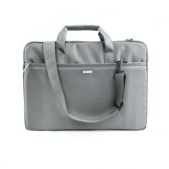 Torba na laptop materiałowa Solier SM01 Venga szara. Szare torby na laptopa Solier, bez wzorów, z materiału, na ramię. Za 199.99 zł.