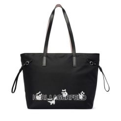 Torebka KARL LAGERFELD. Czarne shopper KARL LAGERFELD, bez wzorów, bez dodatków. Za 849.99 zł.