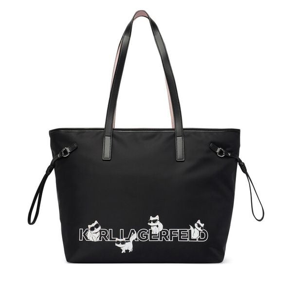 Torebka KARL LAGERFELD. Czarne shopper KARL LAGERFELD, bez wzorów, bez dodatków. Za 849.99 zł.