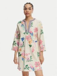 LOLA CASADEMUNT Sukienka letnia LS2616036 Kolorowy Relaxed Fit. Sukienki LOLA CASADEMUNT, na lato, m, bez wzorów, z bawełny, bez kołnierzyka, bez ramiączek. Za 417.99 zł.