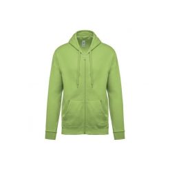 Bluza z kapturem i zamkiem błyskawicznym Kariban. Zielone bluzy KARIBAN, m, bez wzorów, z bawełny, z kapturem. Za 195.50 zł.