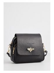 Christian Laurier Skórzana torebka "Beeza" w kolorze czarnym - 22 x 18 x 7 cm rozmiar: onesize. Czarne torby na ramię Christian Laurier, bez wzorów, z materiału, na ramię, bez dodatków. Za 239.99 zł.