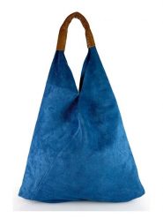 Mila Blu Skórzana torebka "Mirtillo" w kolorze niebieskim - 34 x 39 x 8 cm rozmiar: onesize. Niebieskie torby na ramię Mila Blu, bez wzorów, z materiału, na ramię, bez dodatków. Za 224.52 zł.